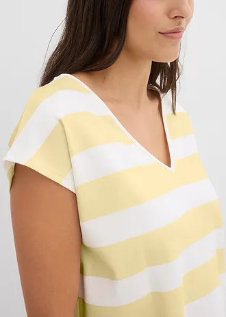 T-shirt rayé • écru/jaune clair rayé • Boutique bonprix
