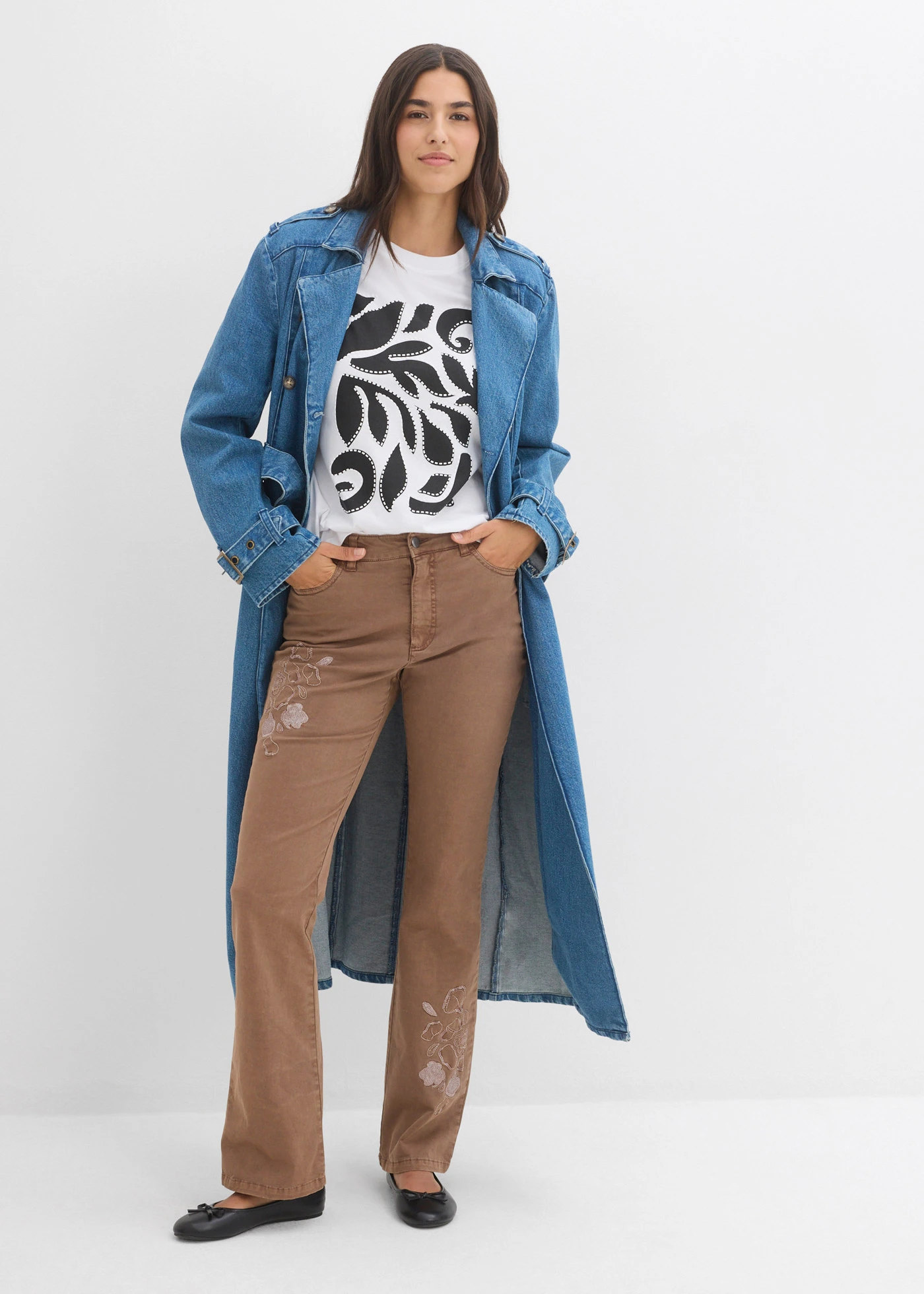 Tricou din bumbac organic 100% • alb-negru, cu imprimeu • magazin bonprix