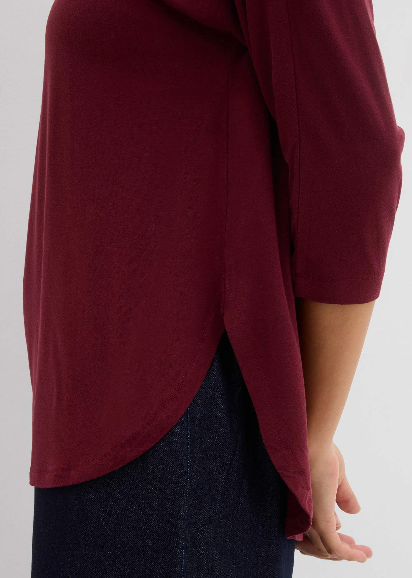 Shirt met 3/4 mouwen in een mix van viscose en elastan • esdoornrood • bonprix online shop