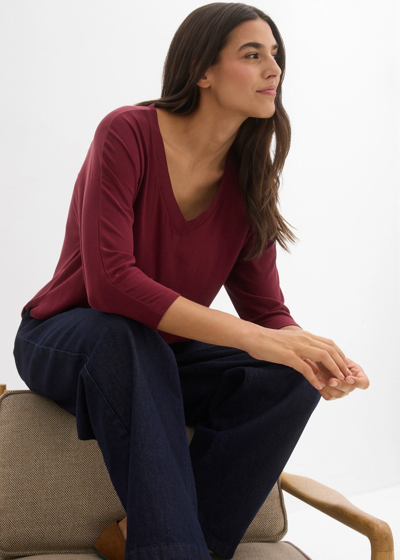 T-shirt fluide • rouge érable • Boutique bonprix