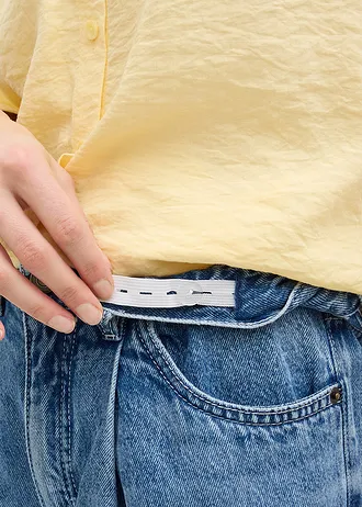 Blugi Super Wide, în stil palazzo, din bumbac • albastru denim uzat • magazin bonprix