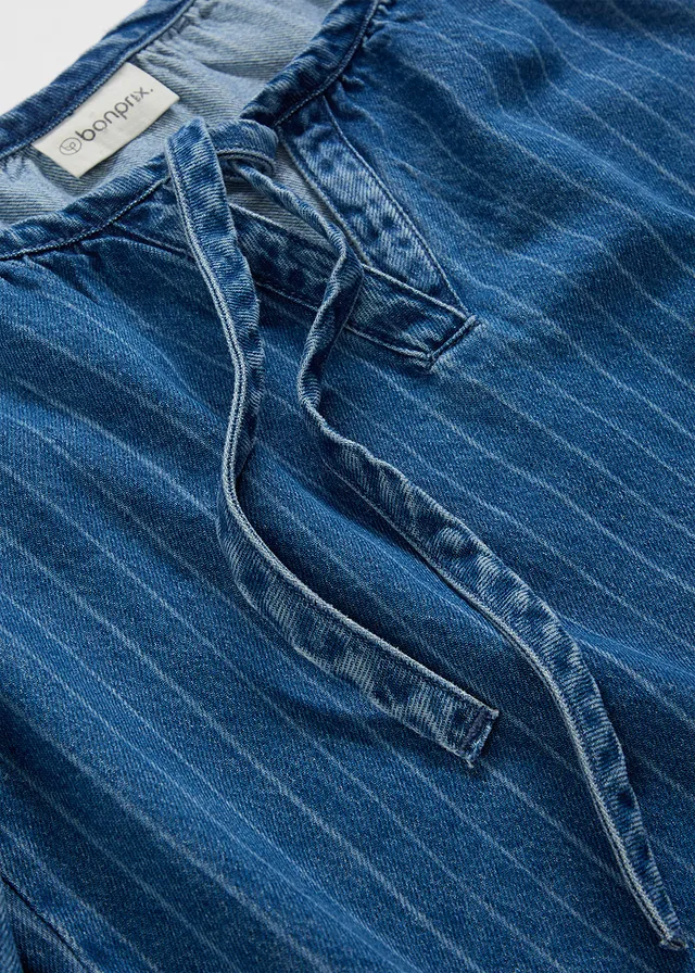 Denim tuniek van katoen • blauw denim gestreept • product-page.page-title-suffix
