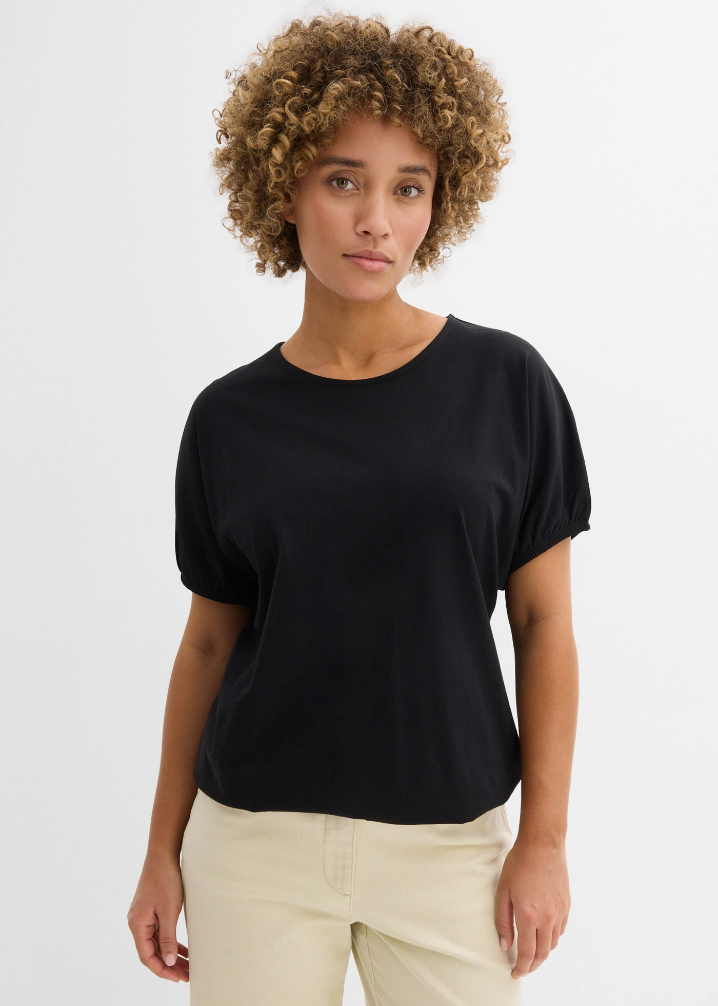 Tricou din bumbac organic • negru • magazin bonprix
