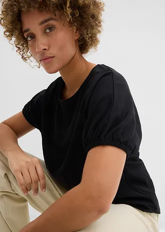 T-shirt van biologisch katoen • zwart • bonprix online shop