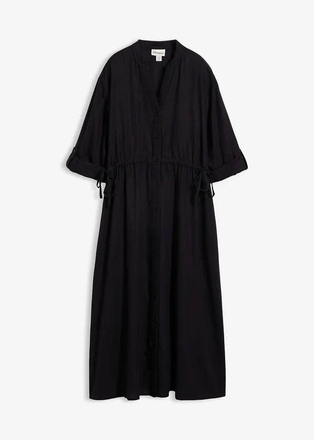 Rochie midi din material cu in