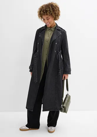 Oversized blouse van mousseline, Kleur: olijfgroen