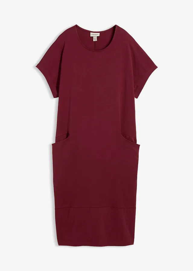 Rochie din jerse cu buzunare
