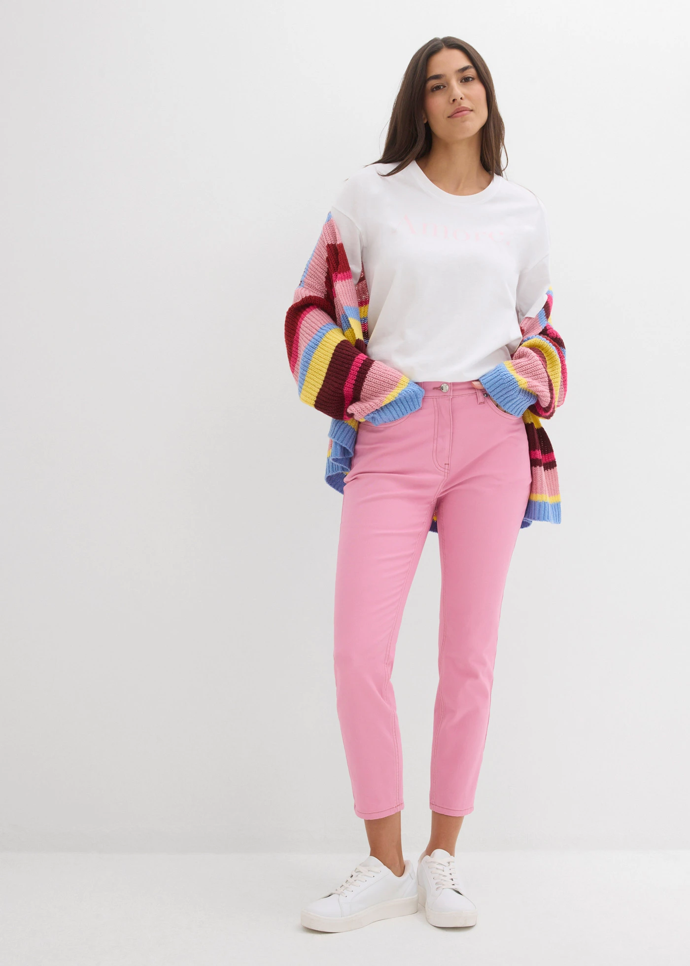 Pantalon 7/8 taille haute • orchidée fumé • Boutique bonprix