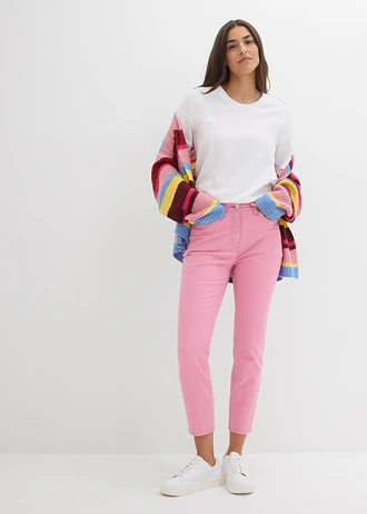 7/8 slim fit stretch broek, high waist • rookorchidee • bonprix online shop