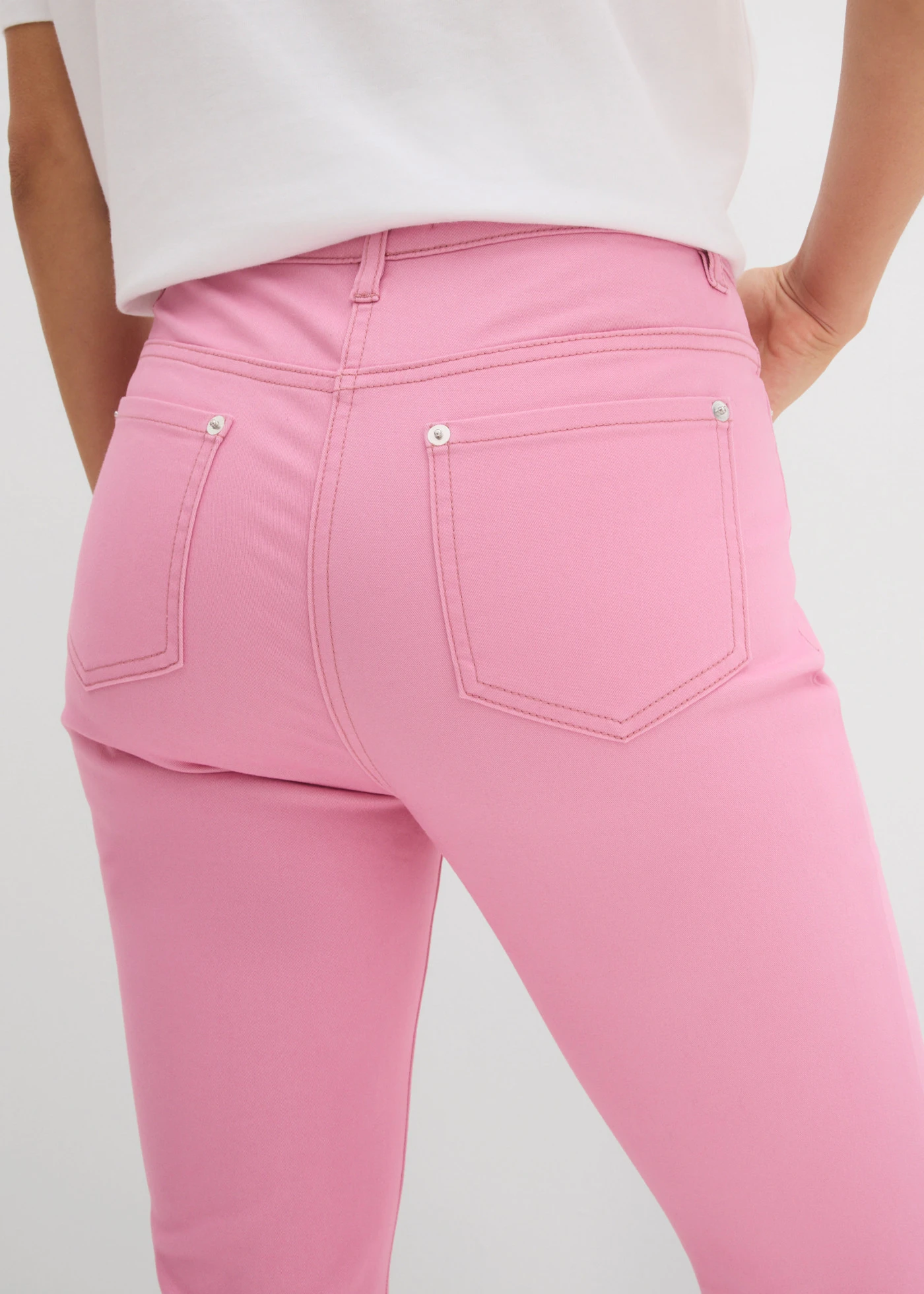 7/8 strečové kalhoty, High Waist • kouřová orchidej • bonprix obchod