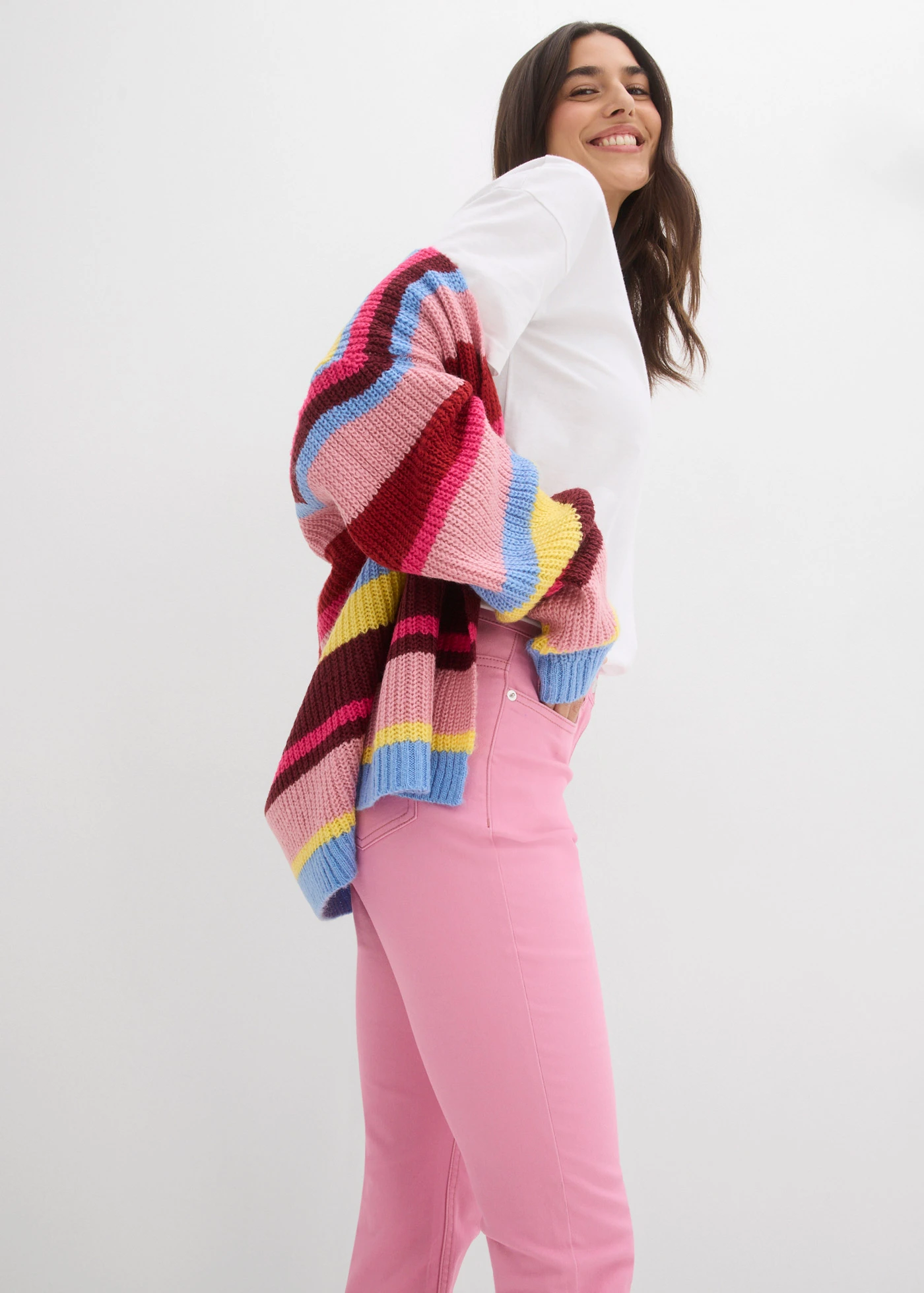 7/8 slim fit broek, high waist • rookorchidee • bonprix online shop