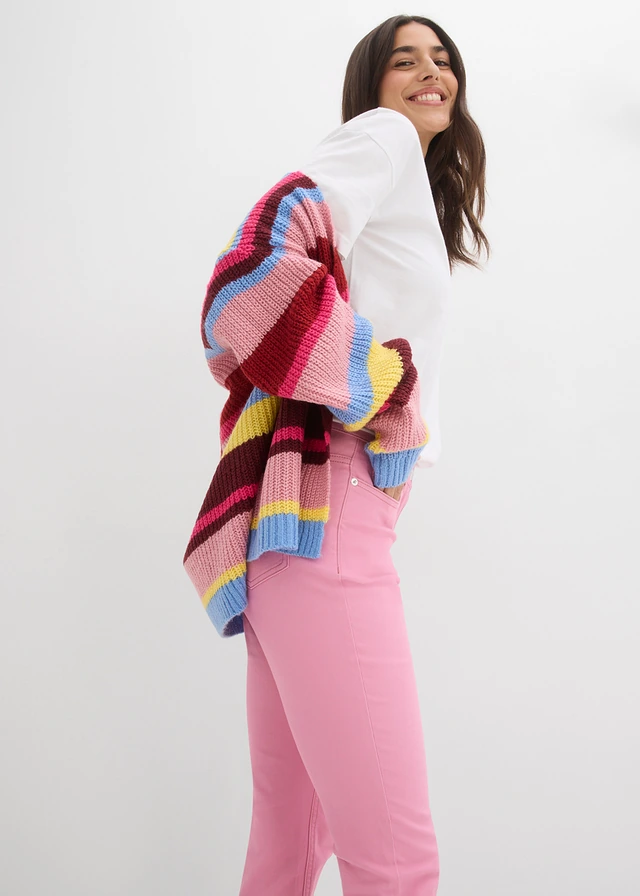 Pantaloni 7/8 cu talie înaltă • violet-orhidee fumuriu • magazin bonprix