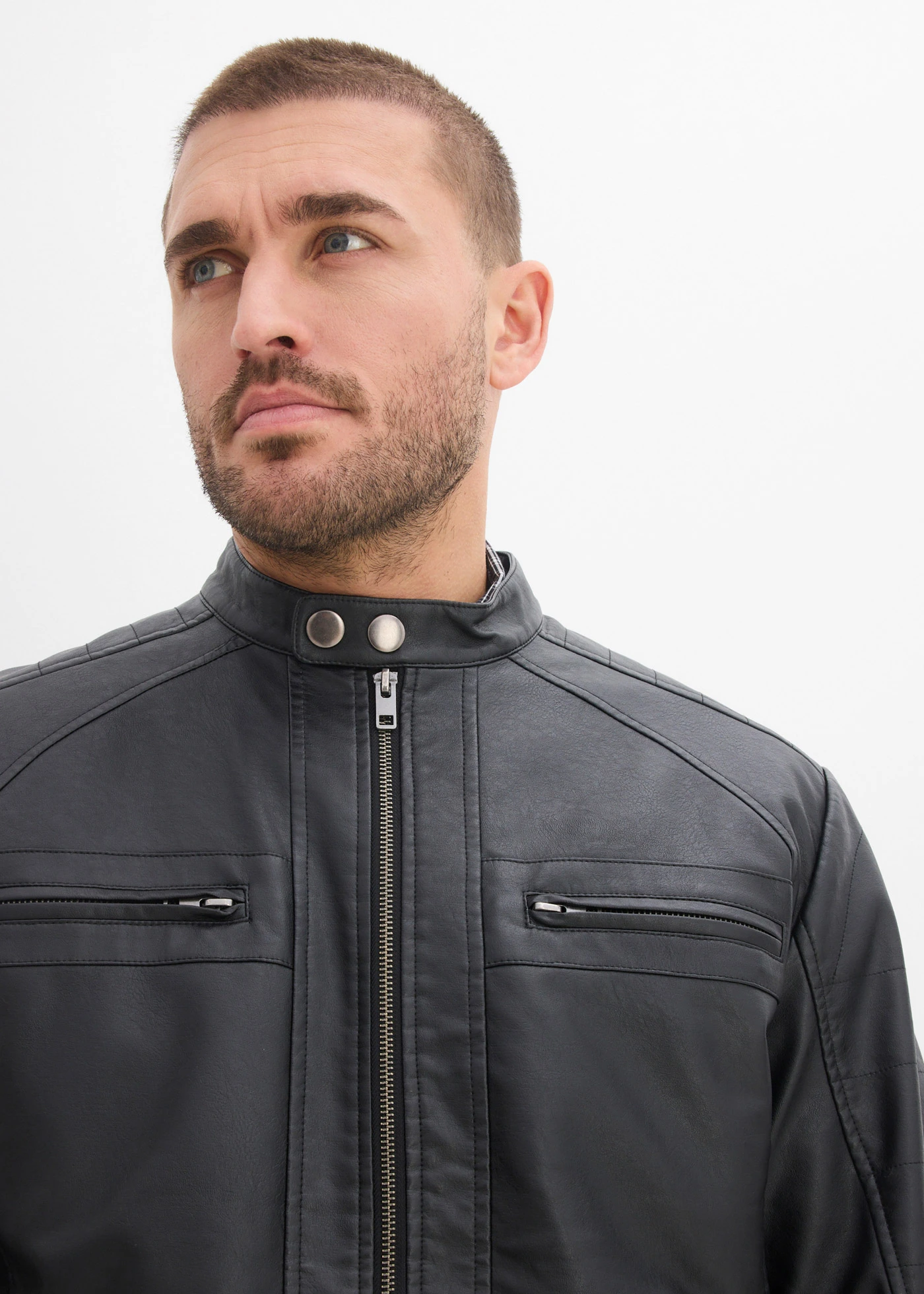 Imitatieleren jas • zwart • bonprix online shop