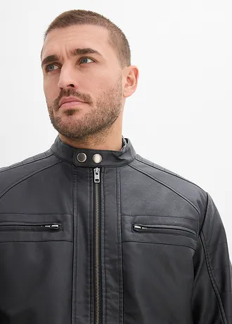 Bunda z umělé kůže, střih Regular Fit • černá • bonprix obchod