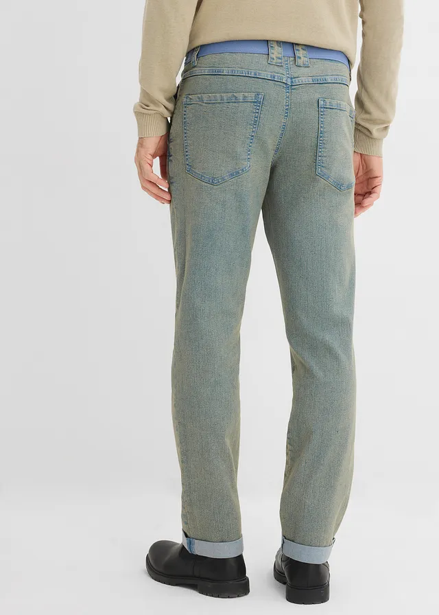 Jean loose, droit et léger à taille élastiquée • bleu clair denim used • product-page.page-title-suffix