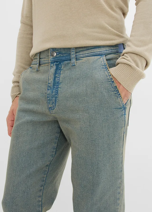 Jean loose, droit et léger à taille élastiquée • bleu clair denim used • product-page.page-title-suffix