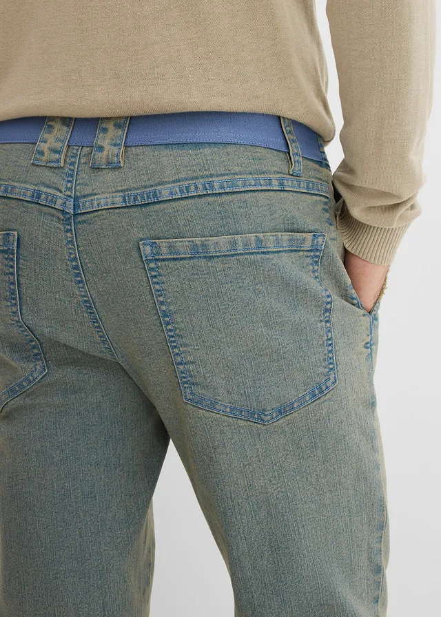Jean loose, droit et léger à taille élastiquée • bleu clair denim used • product-page.page-title-suffix