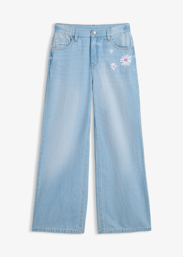 Wide leg jeans, mid waist
