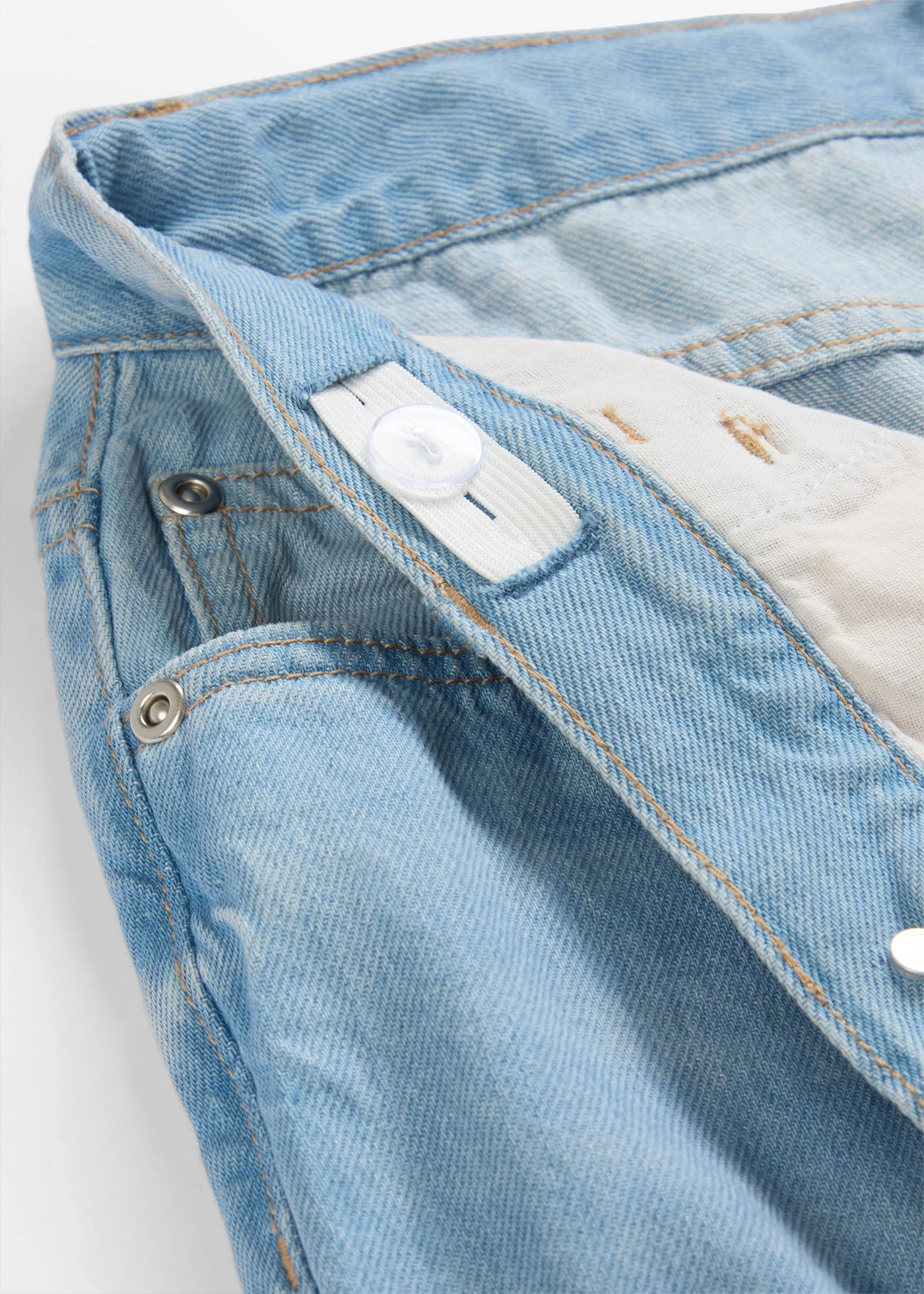 Blugi Wide Leg, Mid Waist • albastru denim uzat • magazin bonprix