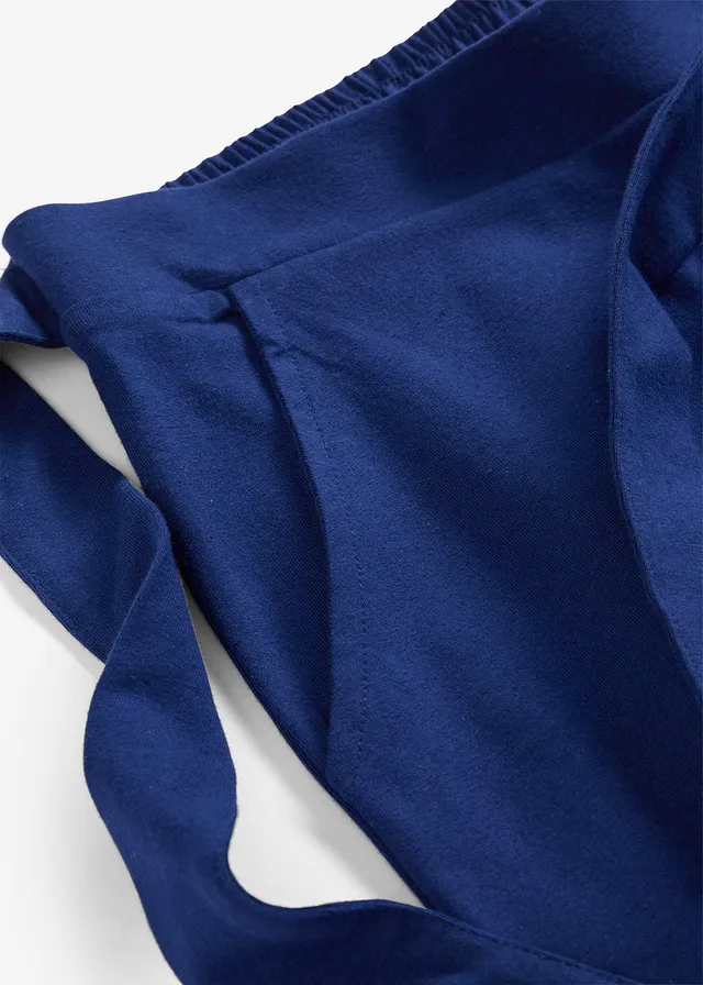 Culotte van biologisch katoen met een elastische tailleband, Kleur: middernachtblauw