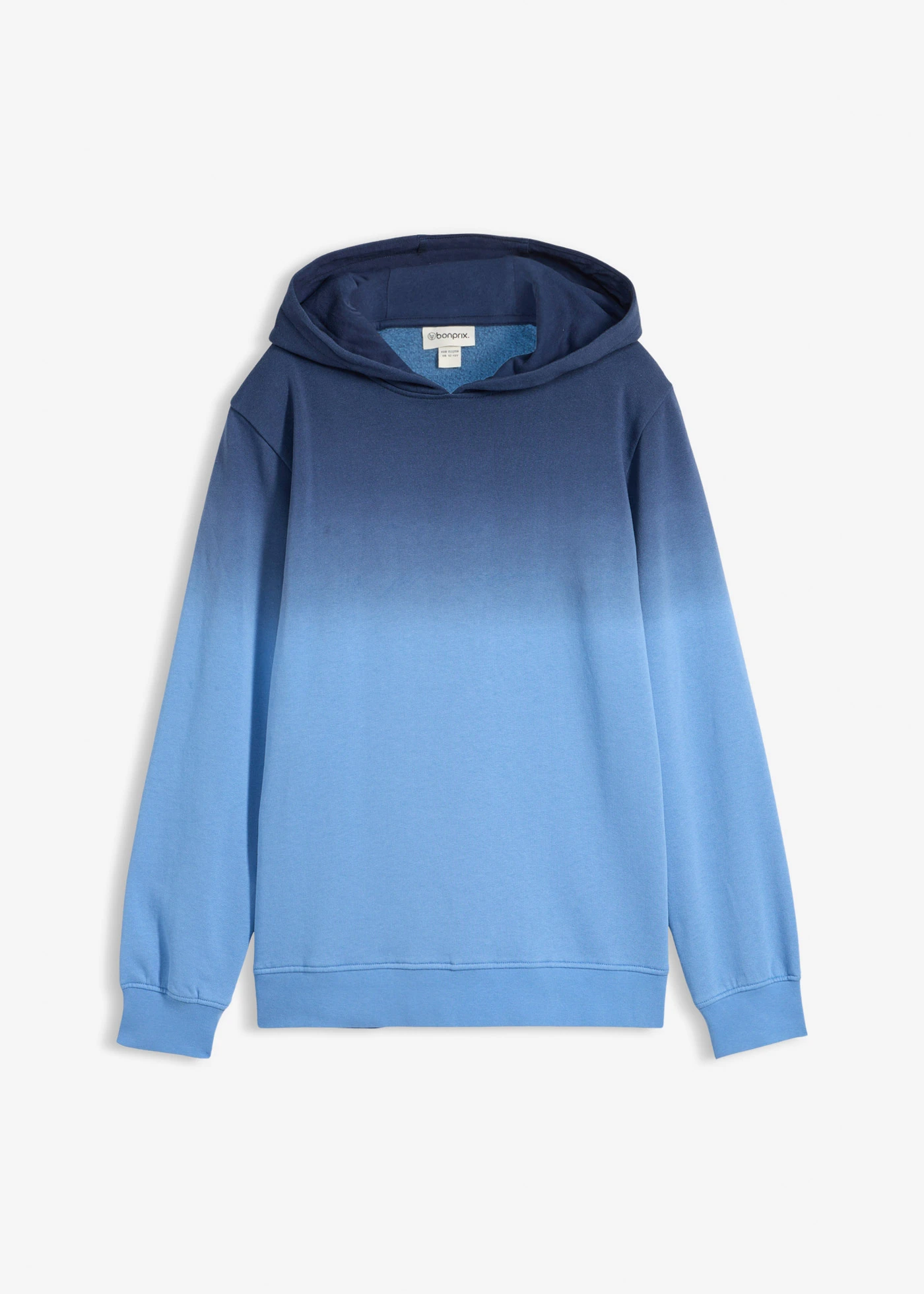 Hoodie met kleurverloop • donkerblauw-kristalblauw • bonprix online shop
