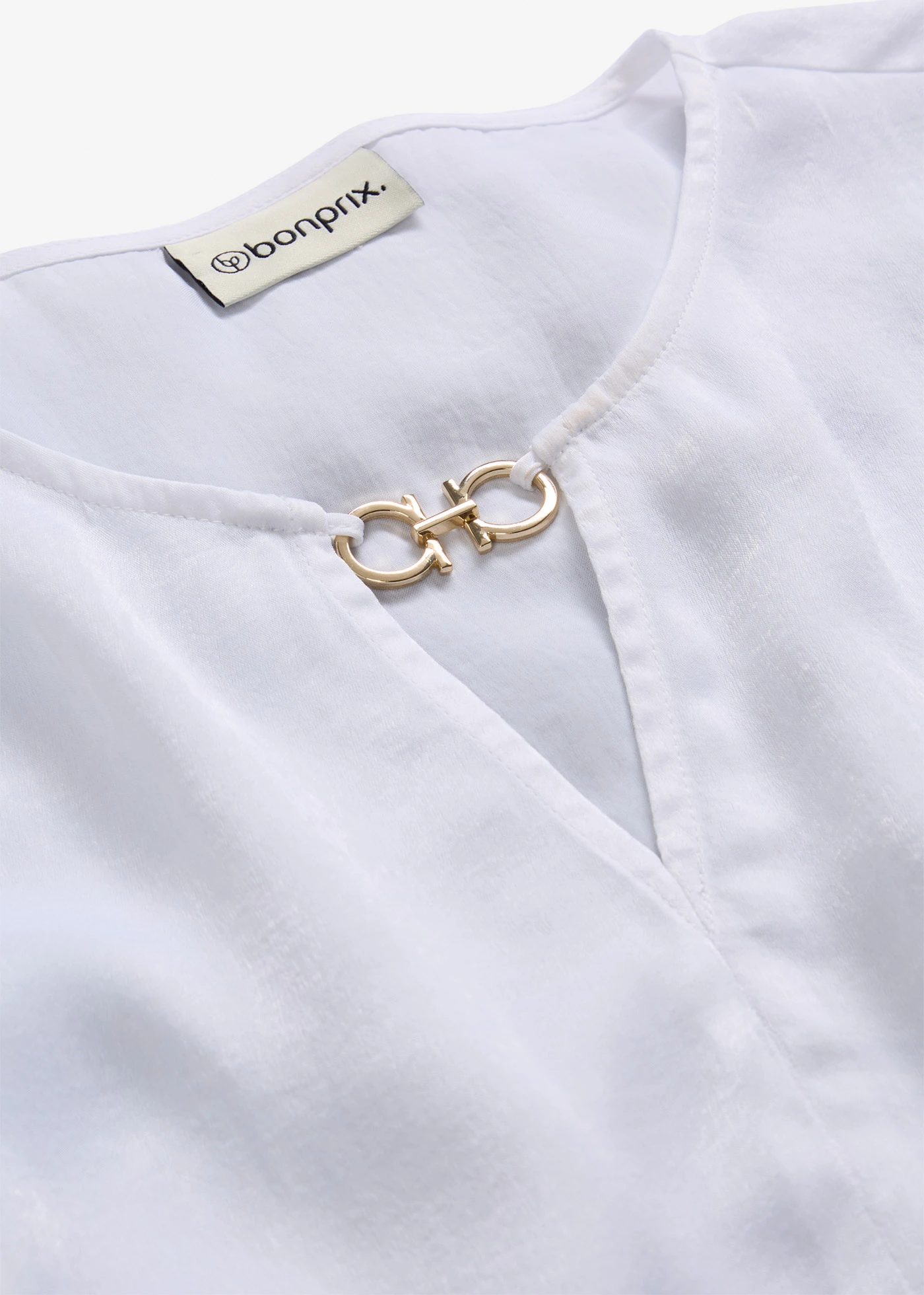 Tuniek van elegant satijn • wit • bonprix online shop