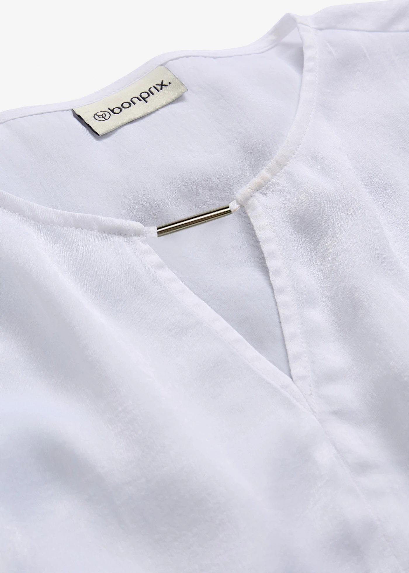 Tunika z delikatnej satyny • biały • sklep bonprix
