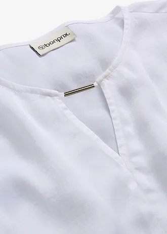 Tunică din satin fin • alb • magazin bonprix