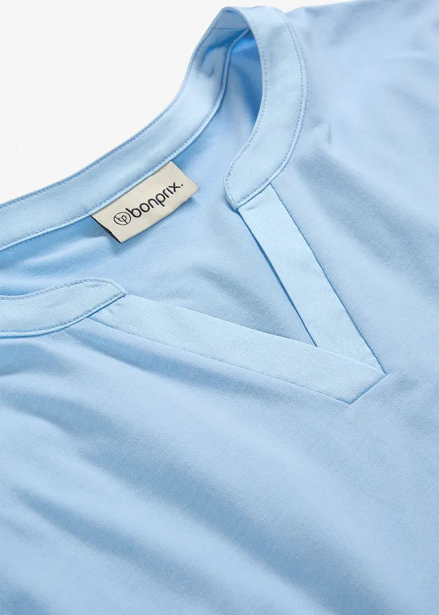 T-shirt met satijnen rand • lichtblauw • product-page.page-title-suffix