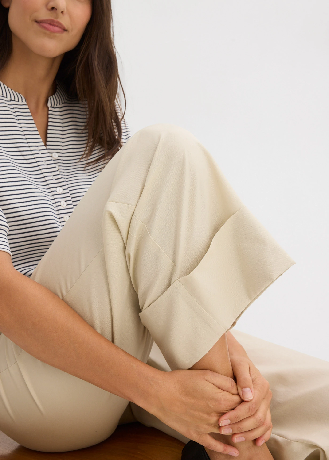 Chino broek van puur biologisch katoen • lichtsand • bonprix online shop