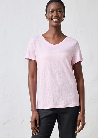 T-shirt 100% lin • rose cristal • Boutique bonprix