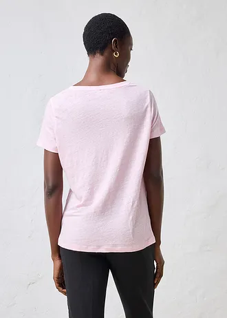 T-shirt van puur linnen • kristalroze • bonprix online shop