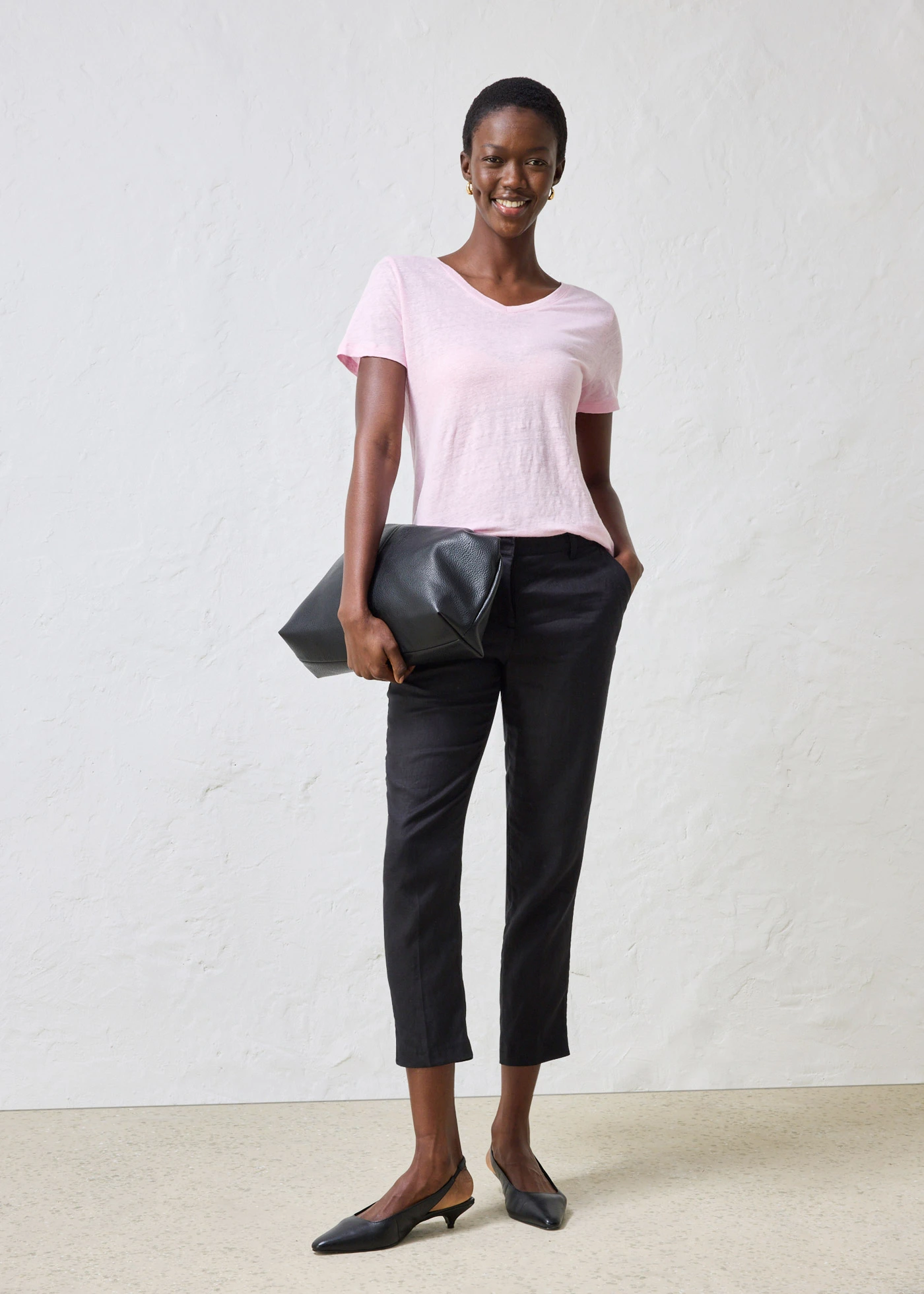 T-shirt 100% lin • rose cristal • Boutique bonprix