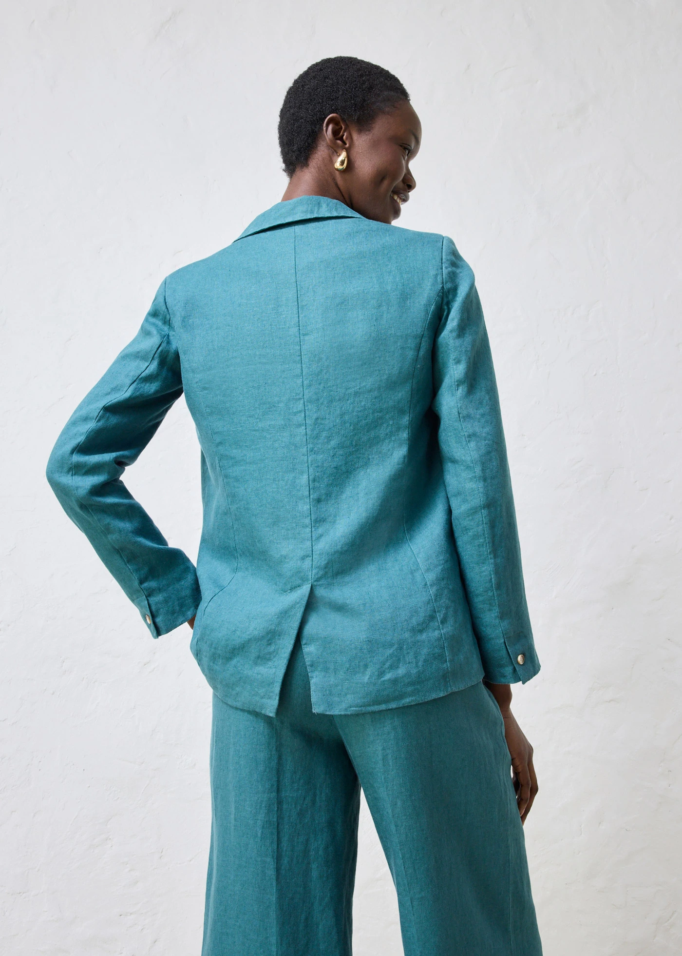 Linnen blazer • pepergroen • bonprix online shop