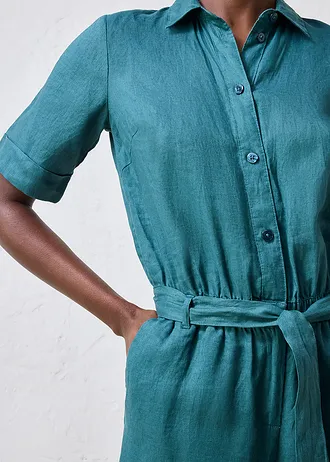 Linnen jumpsuit • pepergroen • bonprix online shop