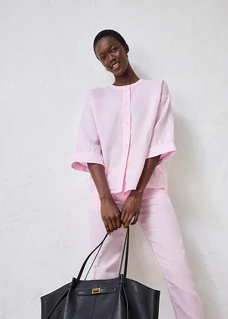 Chemisier oversize 100% lin • rose cristal • Boutique bonprix