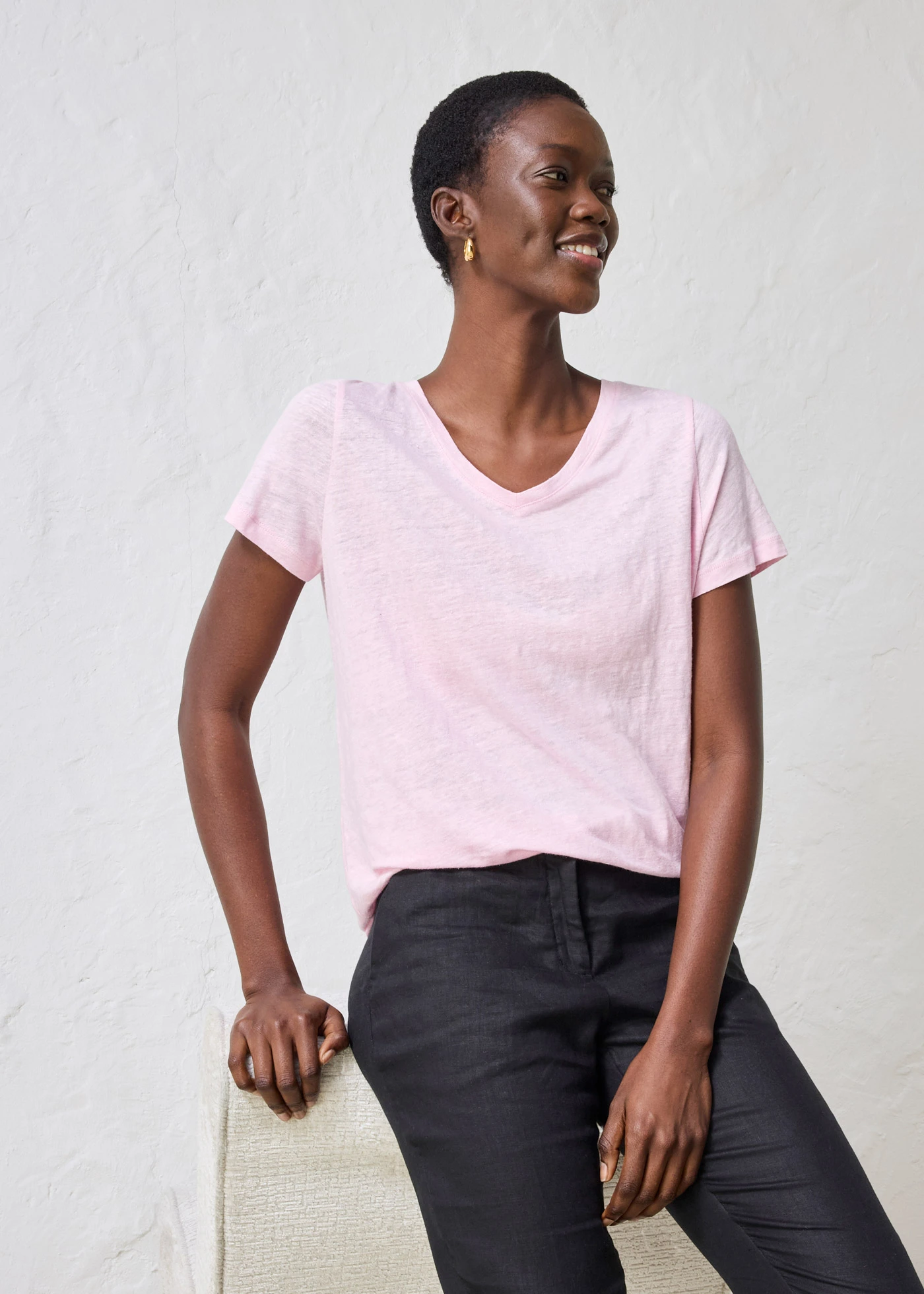 T-shirt 100% lin • rose cristal • Boutique bonprix