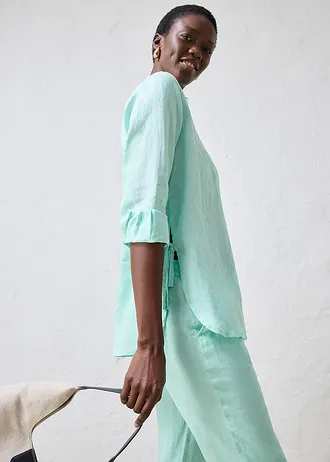 Chemisier 100 % lin • menthe clair • Boutique bonprix