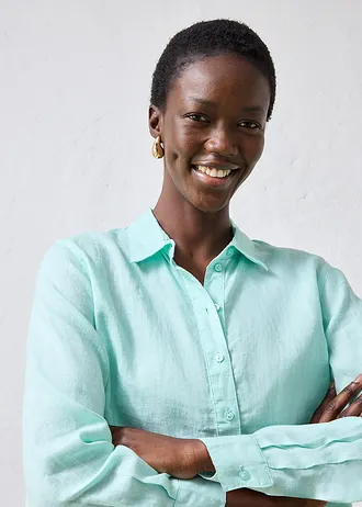 Cămașă din in 100% • verde-mentă deschis • magazin bonprix