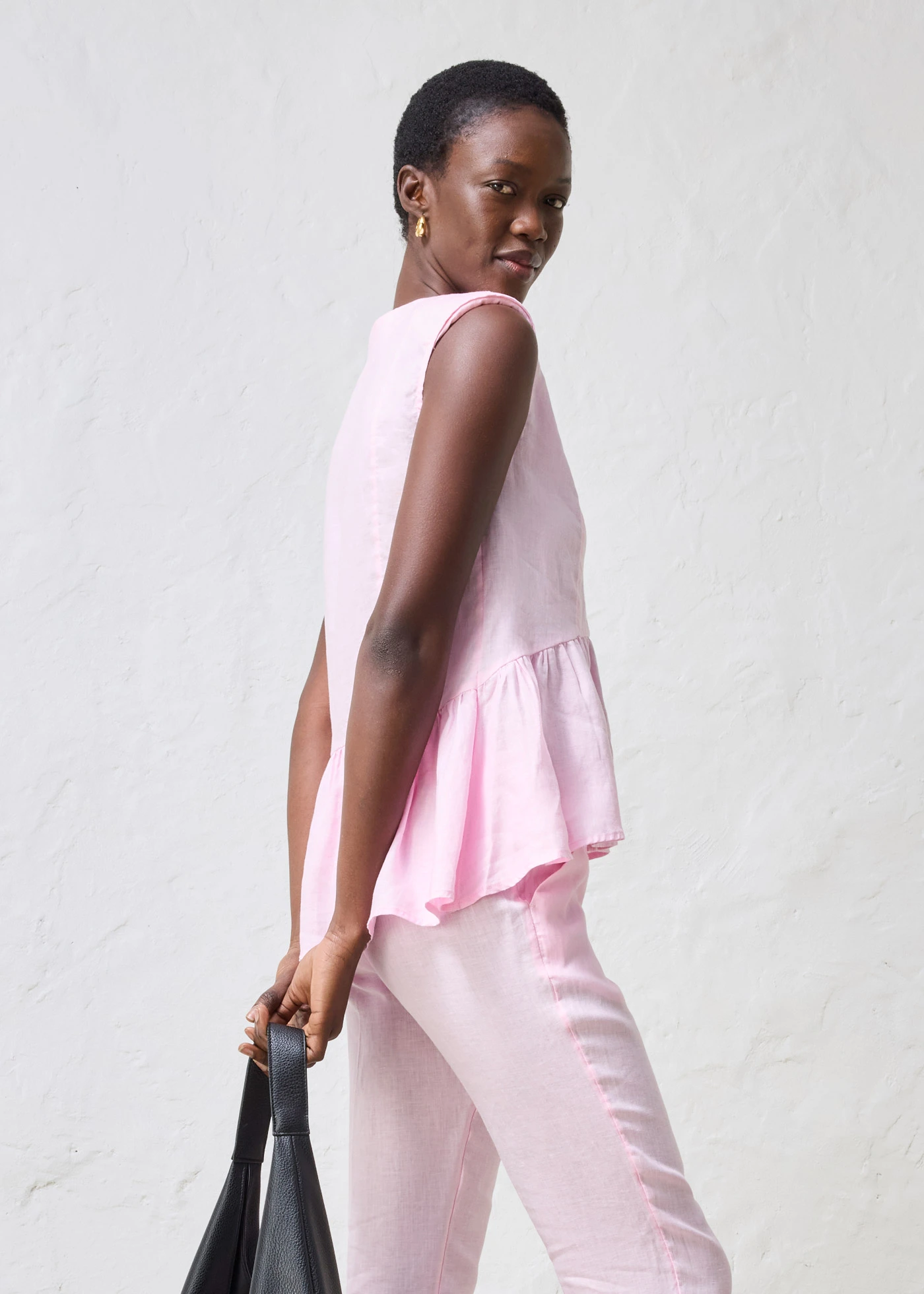 Gilet sans manches 100 % lin • rose cristal • Boutique bonprix