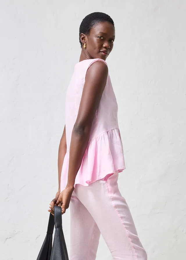 Gilet sans manches 100 % lin • rose cristal • product-page.page-title-suffix