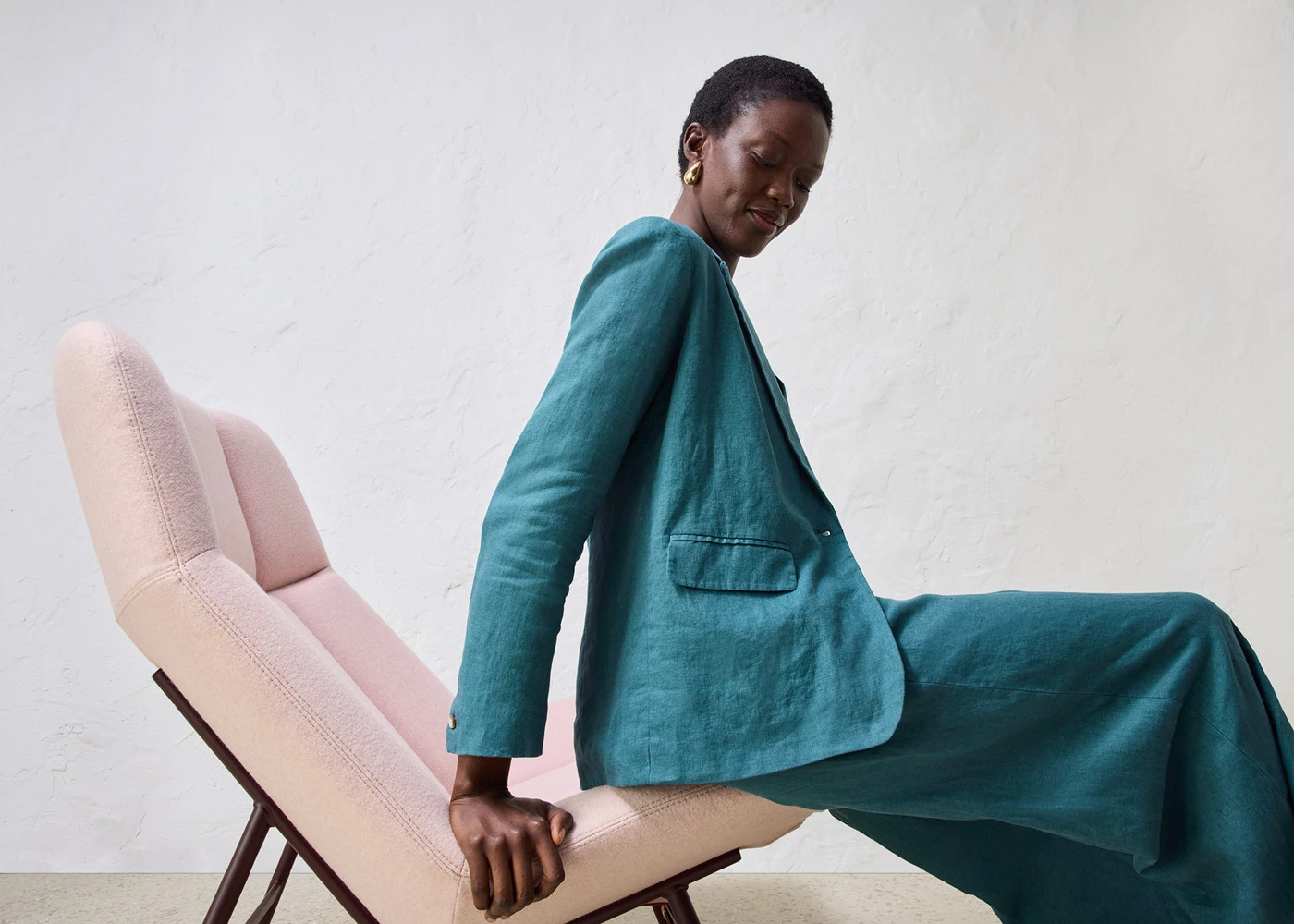 Linnen blazer • pepergroen • bonprix online shop