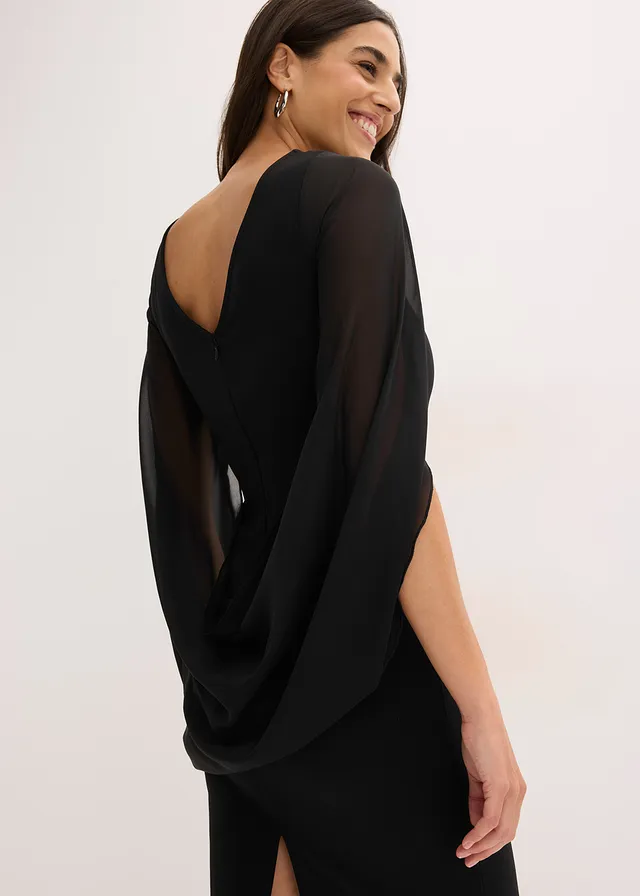 Robe de cocktail avec manches en mousseline • noir • product-page.page-title-suffix