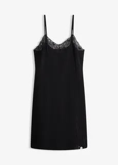 Rövid hálóing vékony vállpántokkal, szín: fekete