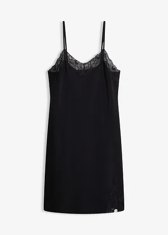 Kort nachtjapon met spaghettibandjes • zwart • bonprix online shop