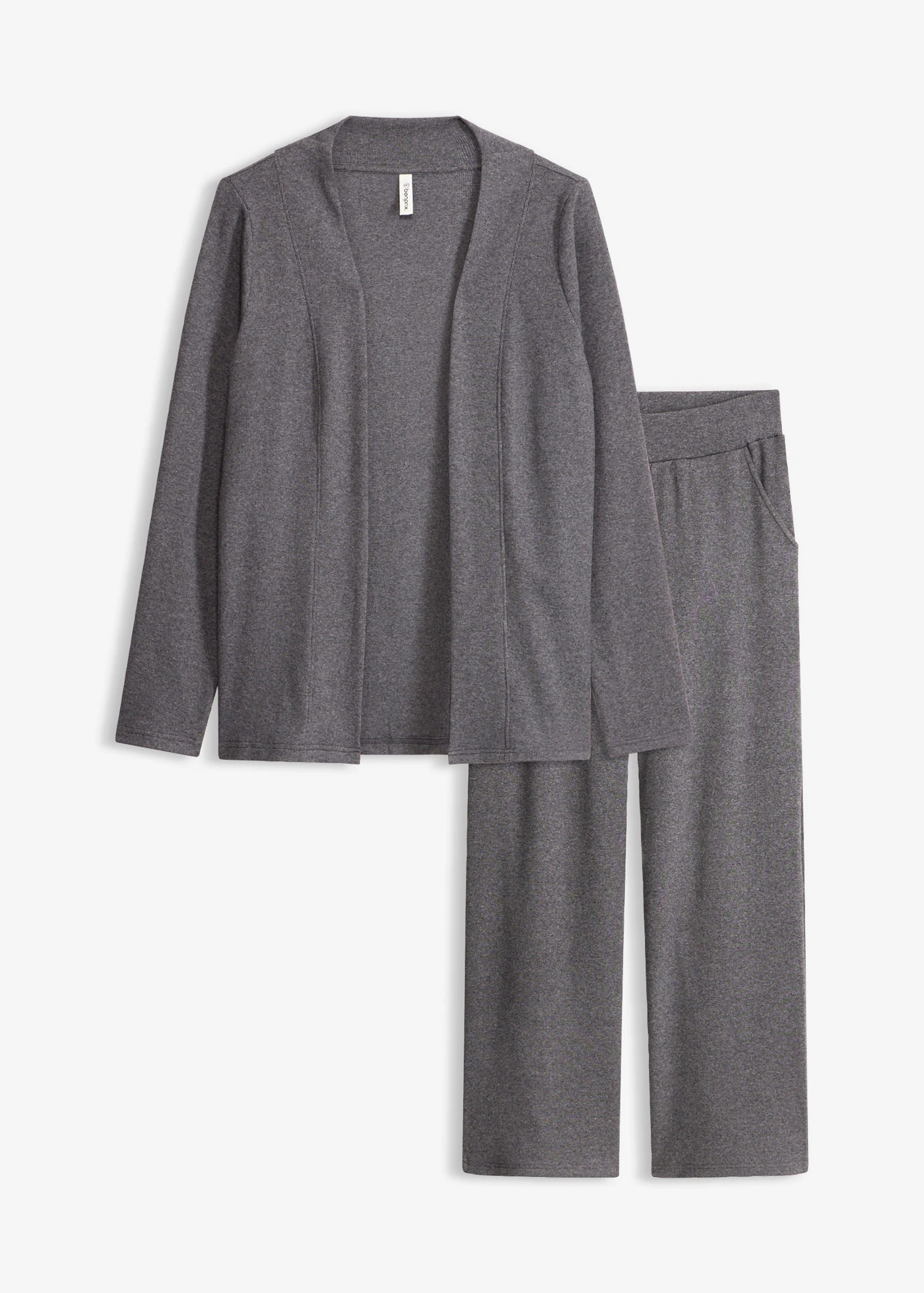 Tenue d’intérieur en matière côtelée • anthracite chiné • Boutique bonprix