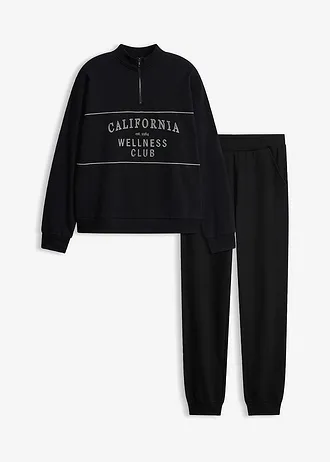 Dres domowy z czystej bawełny • czarny • sklep bonprix