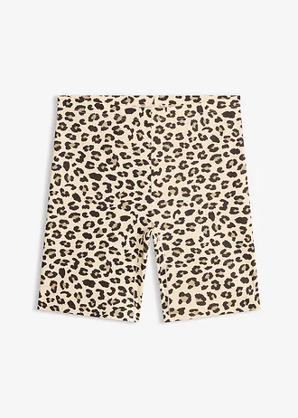 Colanți scurți ”anti-frecare” din material răcoros • model leopard • magazin bonprix