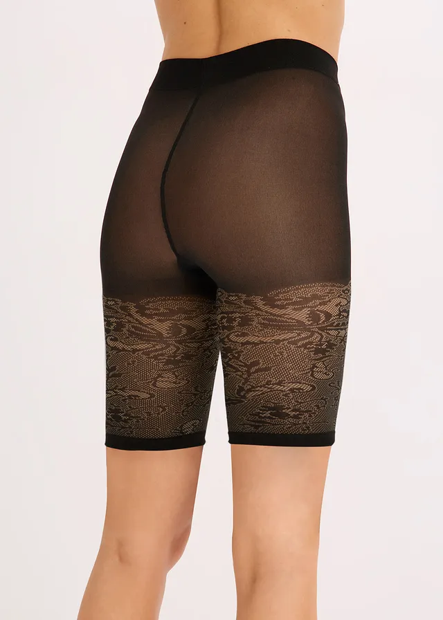 Cycliste anti-frottement avec imprimé dentelle 110 den • noir • product-page.page-title-suffix
