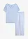 Pyjama van zachte viscose, Kleur: parelblauw-wolwit gestreept